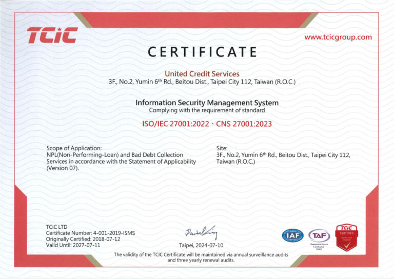 ISO/IEC 27001: 2022 Information Security Management System Certification